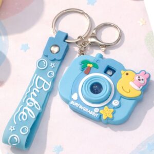 projector camera keychain blue