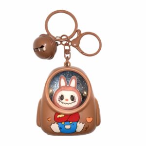 Cute  Bunny LED Keychain Brown
