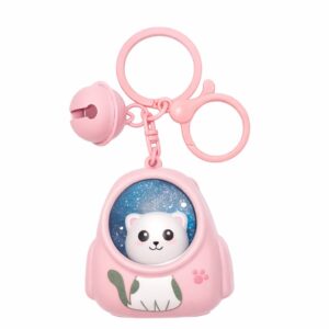 Cute  Bunny LED Keychain pink