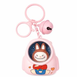 Cute  Bunny LED Keychain pink