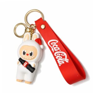 Labobo with Coca-Cola keychin white