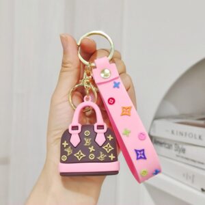p-38 পিংক লাক্সারি ব্যাগ কীচেইন 👜✨